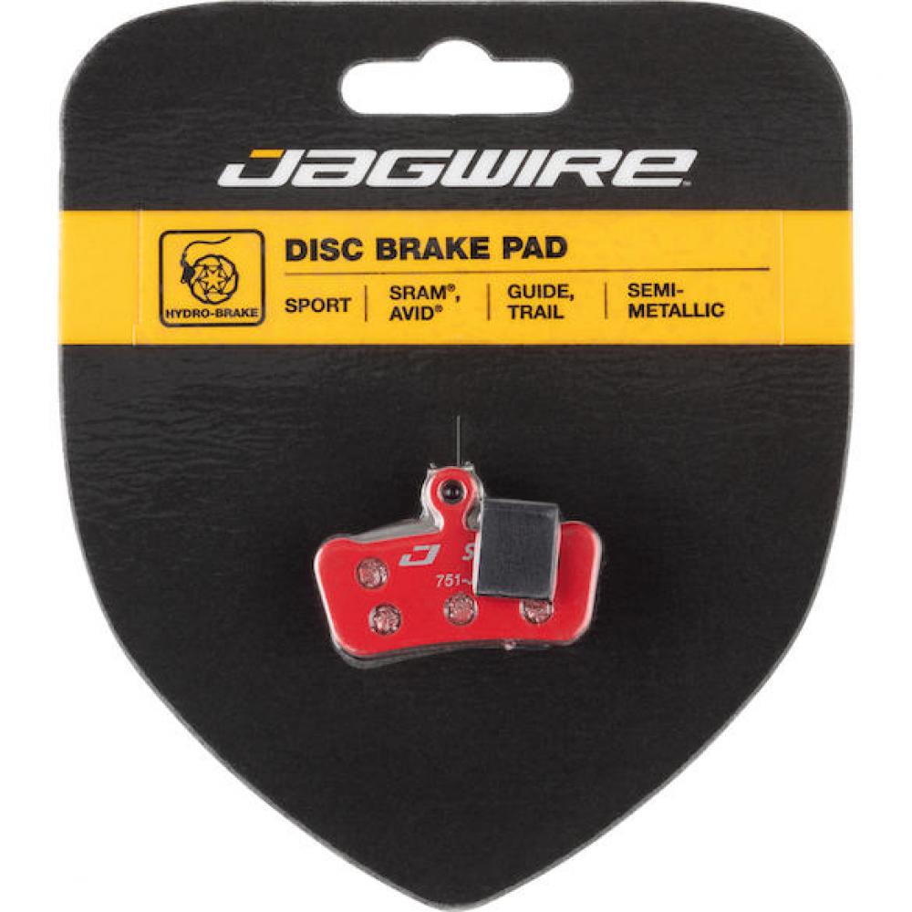 Jagwire Disc Sport Semi-Metallic Bremsbeläge Rot - Hohe Standzeit für Sportfahrer