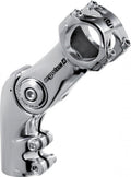 Silberner, verstellbarer Ergotec AHEAD Vorbau Octopus 50 aus Aluminium für Fahrräder.