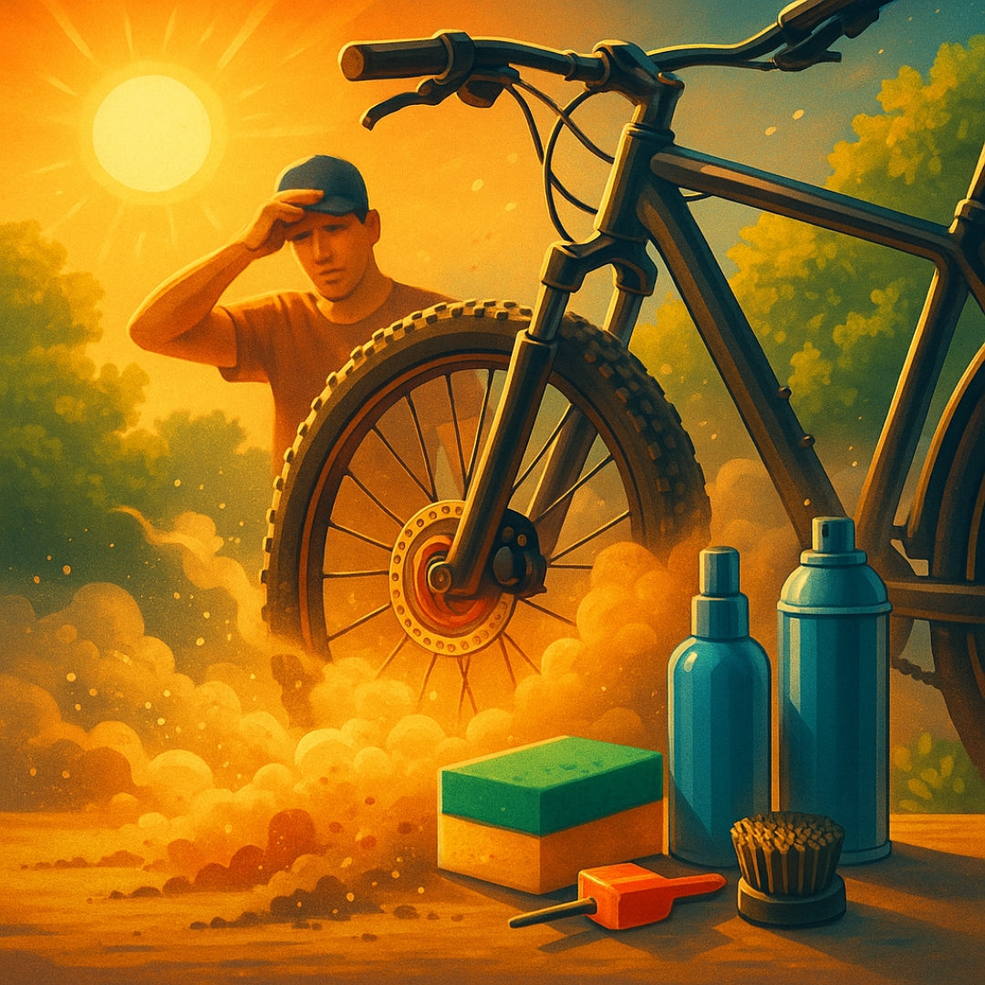 Fahrradpflege im Sommer: Was Hitze und Staub mit deinem Bike machen