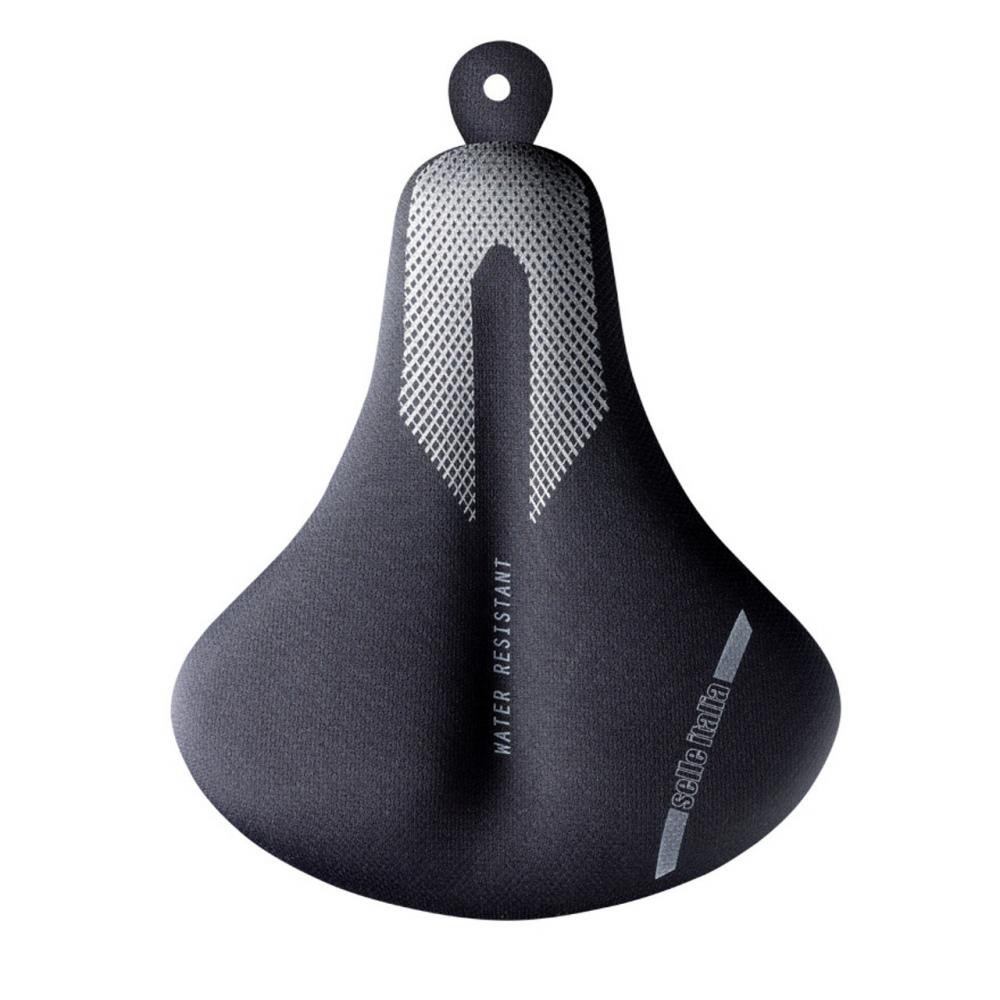 Selle Italia Comfort Booster L black - ergonomische Sattelauflage in Größe L mit stoßdämpfendem Gel-Polster, atmungsaktivem Bezug & rutschfester Unterseite
