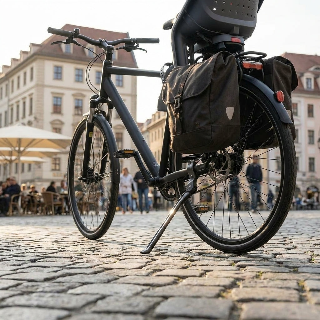 Hebie Hinterbauständer Fix 18 matt schwarz, stabil, KSA 18mm, für 26-28 Zoll Fahrräder. Zuverlässiger Fahrradständer.