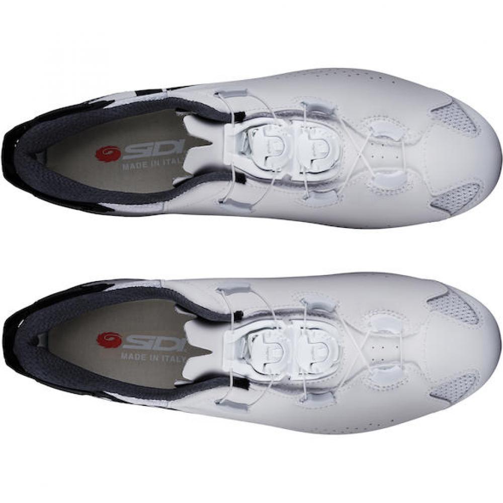 Sidi ROAD Shot 2S white/black 45 Weiß/schwarz - High-Performance Rennradschuh mit Carbonsohle
