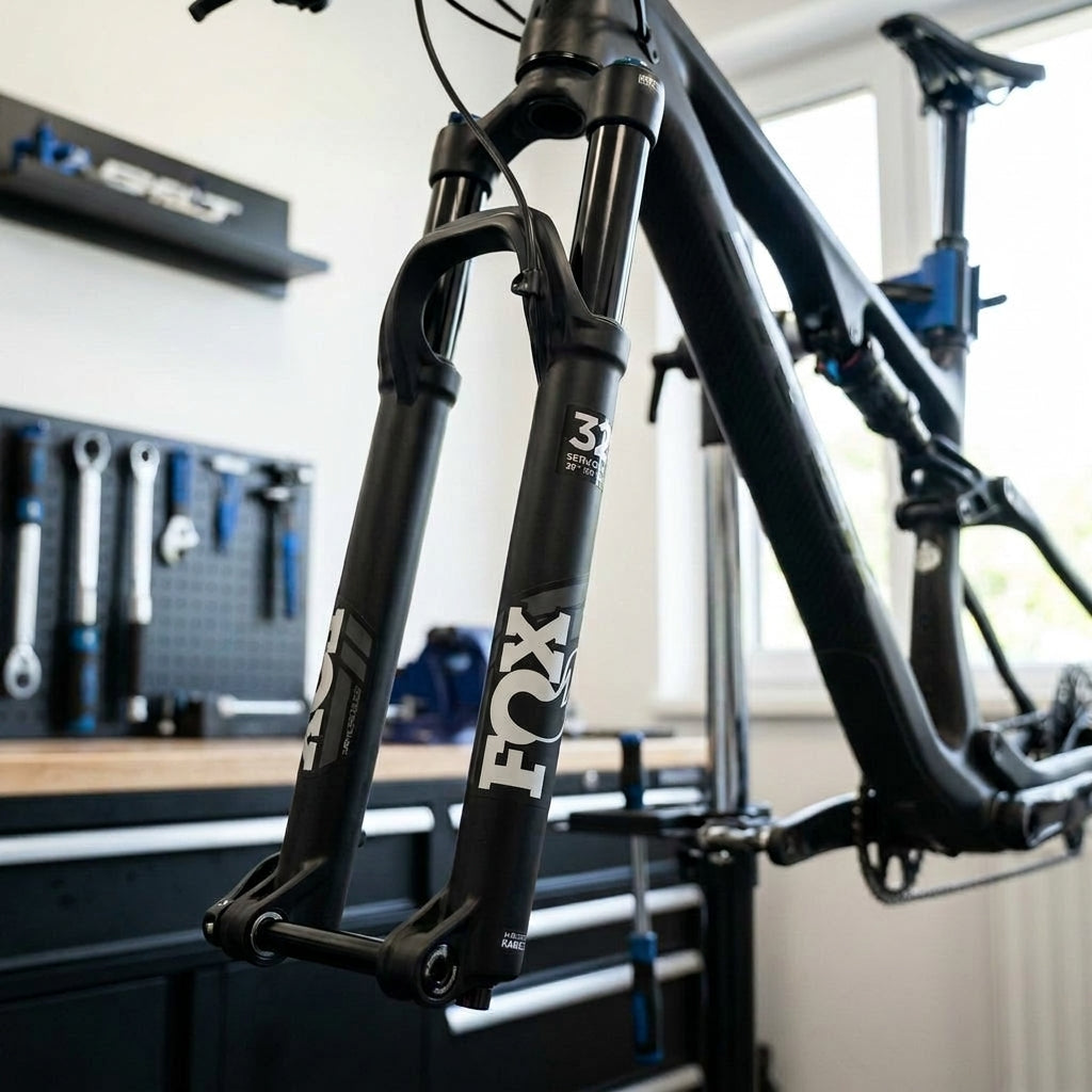 FOX Service Set 32 29" Federgabel Lower Leg Upgrade matt schwarz mit Kabolt Achse für präzise Mountainbike Performance.