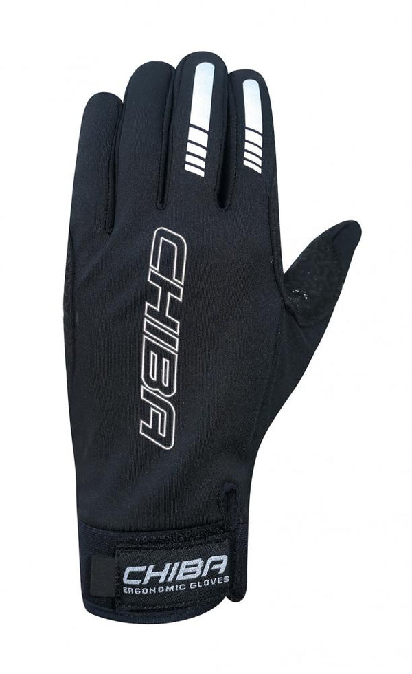 CHIBA Windstopper - Radhandschuhe schwarz, winddicht, atmungsaktiv, Touchfinger, Größe M