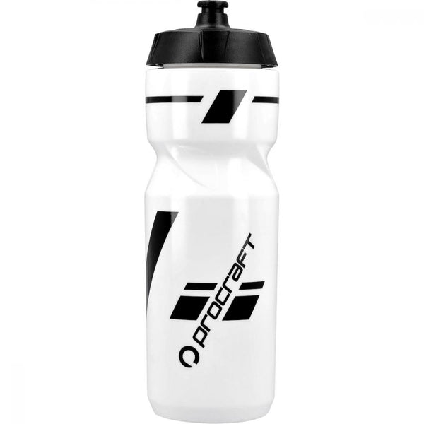 Procraft Trinkflasche Logo Bottle 750 ml - Weiß, BPA-frei, weicher Kunststoff, ergonomische Form, dicht schließender Deckel