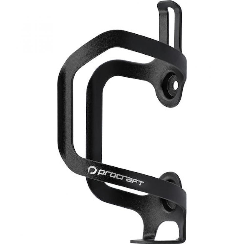 Procraft Flaschenhalter Aluminium Sideload Zugriff Links Schwarz - optimal bei wenig Rahmenplatz