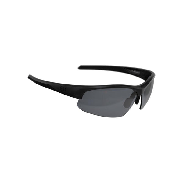 BBB Impress BSG-58 Sportbrille matt schwarz, 3 Wechselgläser (Smoke, Gelb, Klar), UV400, Grilamid-Rahmen, verstellbarer Nasensteg