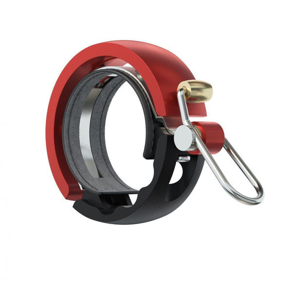 Knog Fahrradklingel Oi Luxe groß 23.8 - 31.8mm schwarz rot