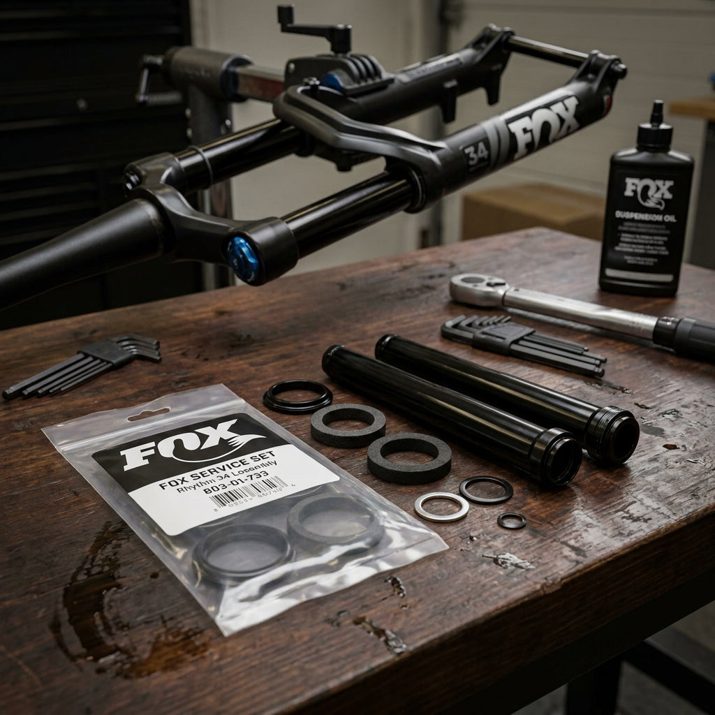 FOX Service Set Rhythm 34 29" 15x110 QR Black. Mountainbike Federgabel Lower Leg Assy für präzise Wartung und Top Performance.
