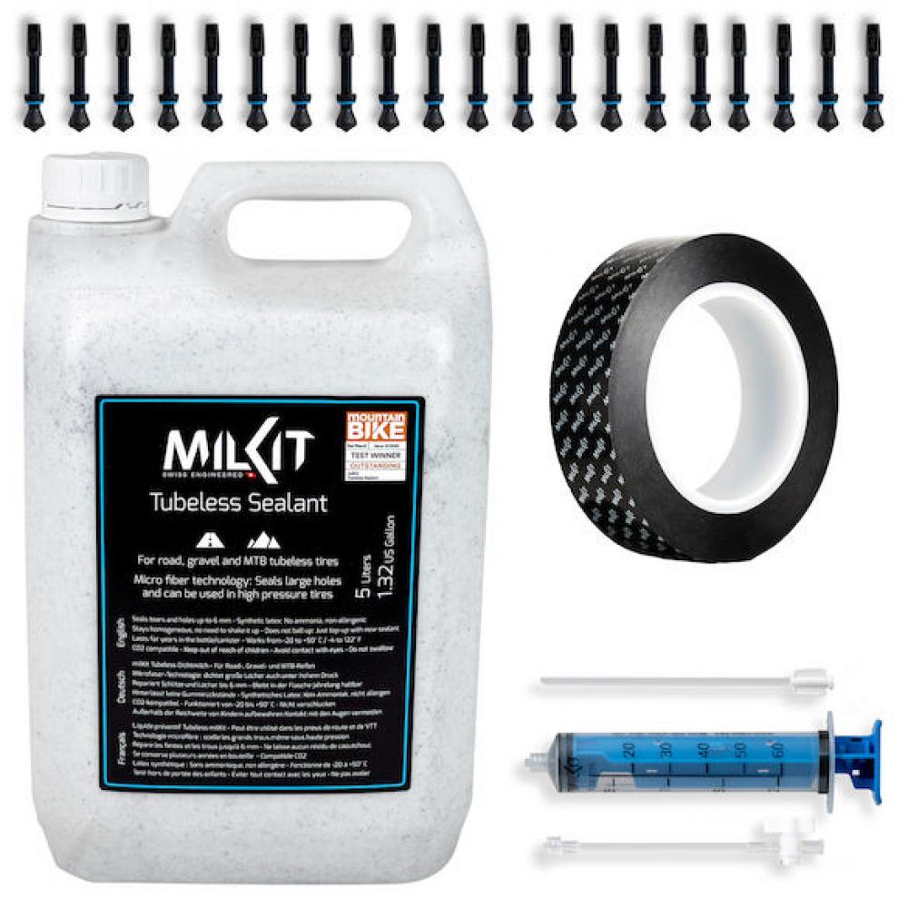 milKit Tubeless Werkstattbox 5L - komplette Tubeless Werkstattausstattung