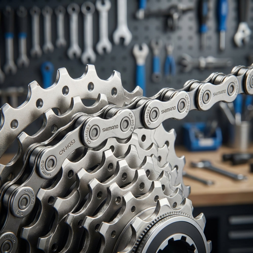 SHIMANO Kette CN-HG53 9-fach 114 Glieder - zuverlässige Schaltperformance für 9-fach Antriebe