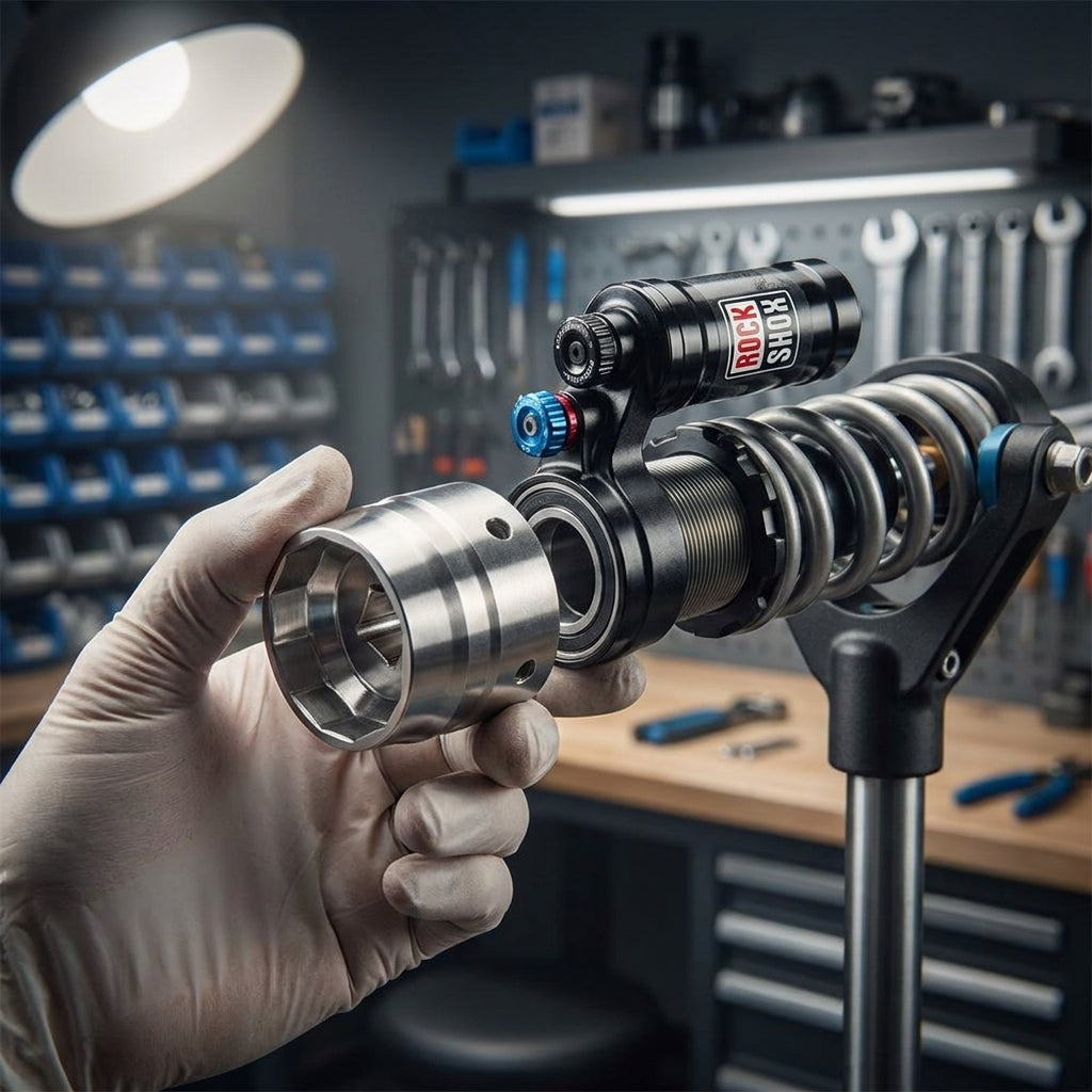 Rockshox Lageradapter Einsatzwerkzeug 8x30 26mm zur Montage des Vivid C1 Super Deluxe Coil B1 Dämpfers.