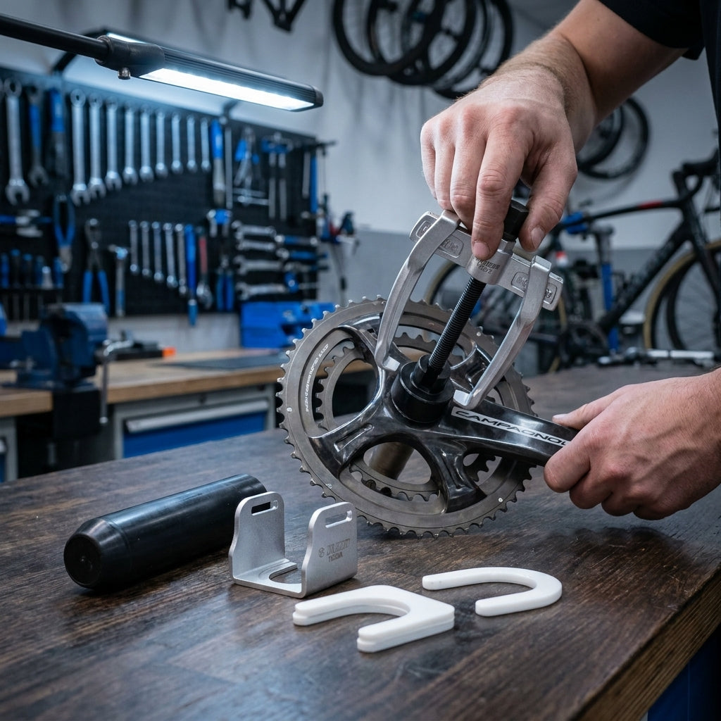Unior Kurbelwerkzeugsatz für Campagnolo und Fulcrum Ultra Torque Power Torque. Präzisions-Fahrradwerkzeug für Kurbelmontage.