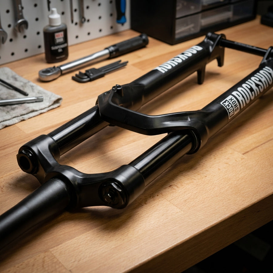 RockShox Gabel-Standrohr+Brücke CSU RS Domain 2022 für 27/29 Zoll Boost Mountainbikes. Robustes Ersatzteil.