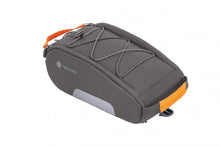 Racktime Yoshi 1 Gepäckträgertasche 5,5L anthrazit - kompakte Fahrradtasche mit Snapit-Adapter, ideal für Smartphone, Schlüssel und Portemonnaie, mit Reflektoren