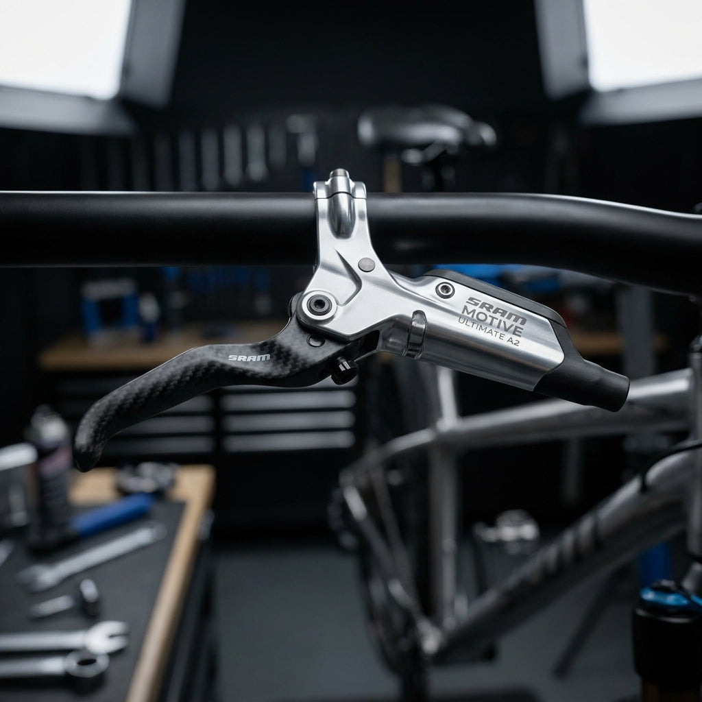 Scheibenbremshebel Assembly SRAM Silver Ano, Motive Ultimate A2, Carbon