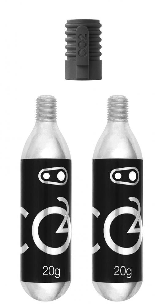 Crankbrothers CO2 Kartuschen 20g mit Gewinde und Aufsatz (VE-2)