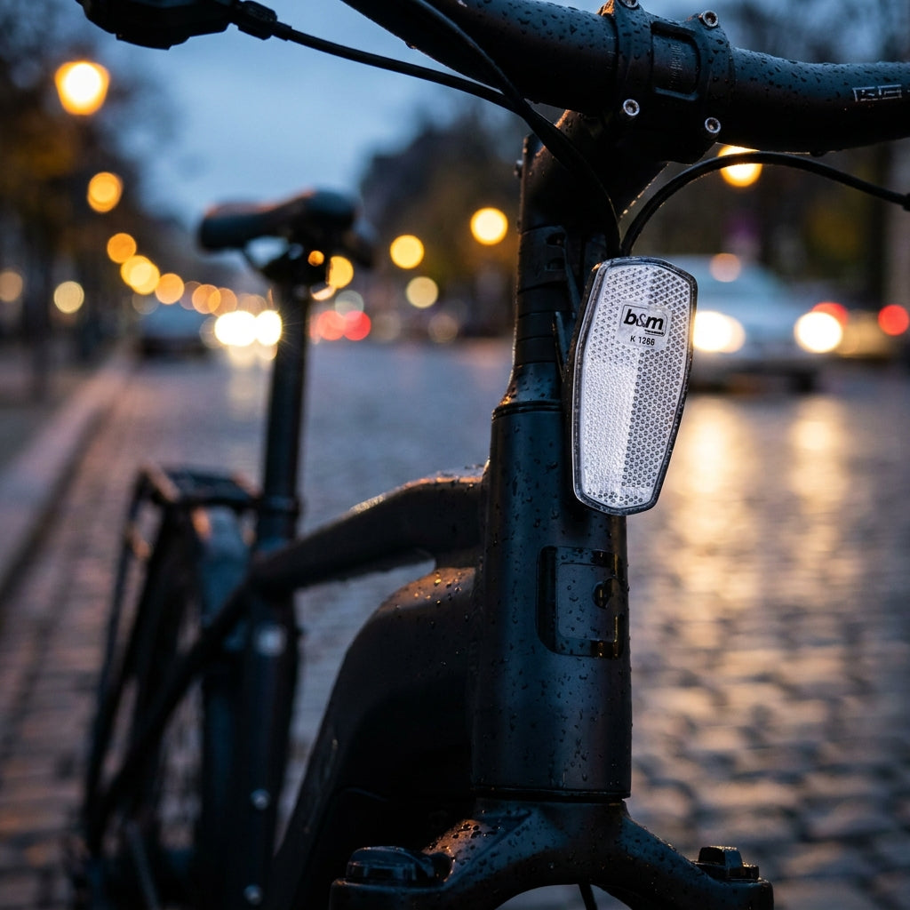 Busch & Müller Frontstrahler Fahrrad. StVZO-zugelassener Universal-Reflektor für hohe Sichtbarkeit und Sicherheit.