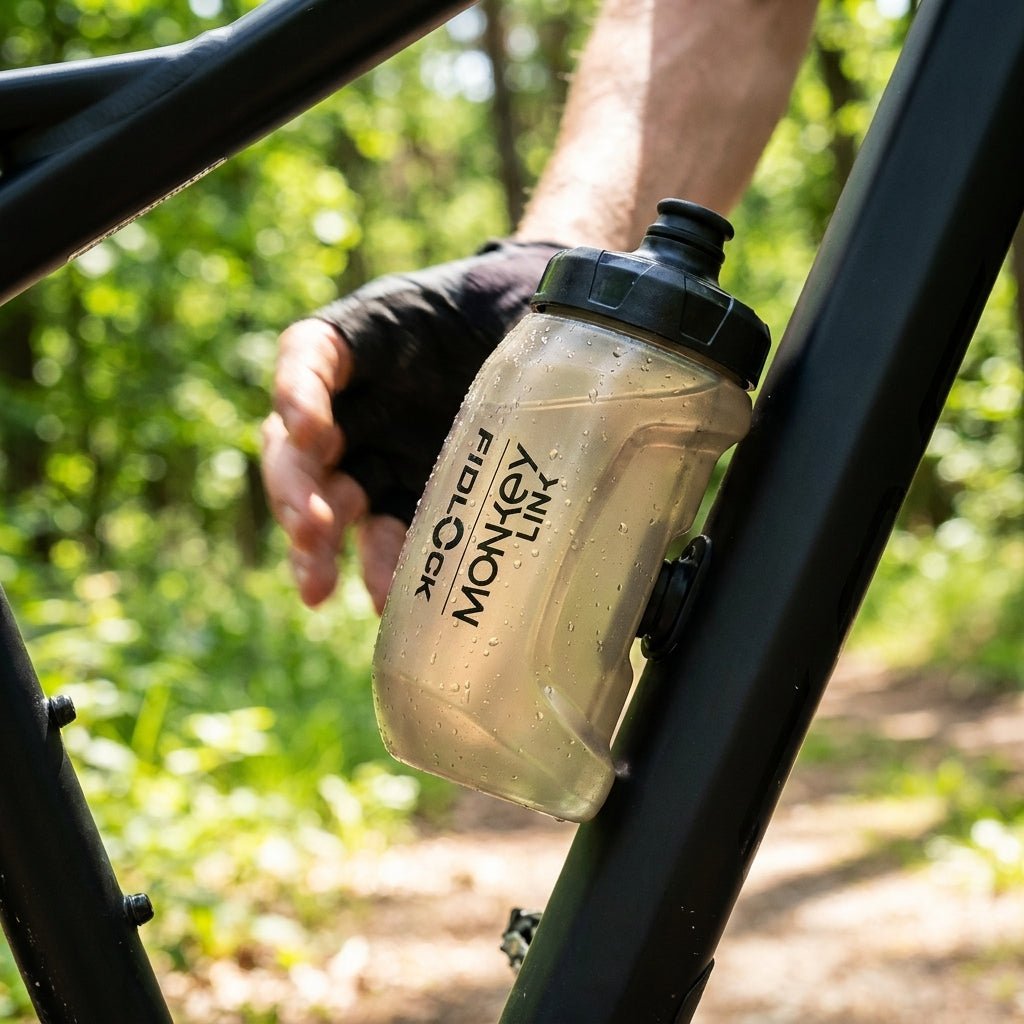 MonkeyBottle SMALL 400ml Trinkflasche am Fahrrad. Kompakte, auslaufsichere, BPA-freie Ersatzflasche für MonkeyLink Magnetic-System.