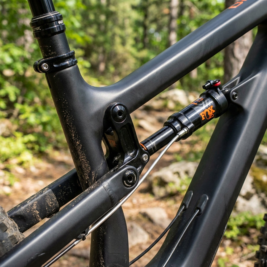 FOX Linkage Connector Aktuator für 7in Drop Sattelstütze MTB. Präzises Ersatzteil für externe Kabelführung.