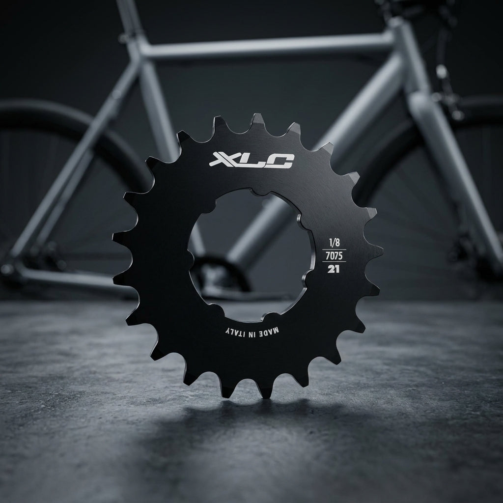 XLC Single Speed Ritzel SS-S03, 21 Zähne, schwarz. Leichtes und robustes Fahrradritzel aus 7075-T6CNC Legierung für dein Bike.