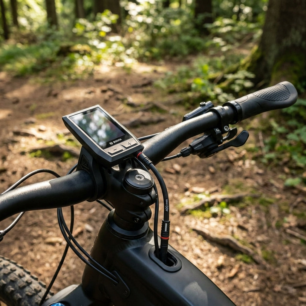 Bosch E-Bike Display-Kabel 400 mm für zuverlässige Verbindung des Displays am Fahrrad-Lenker.