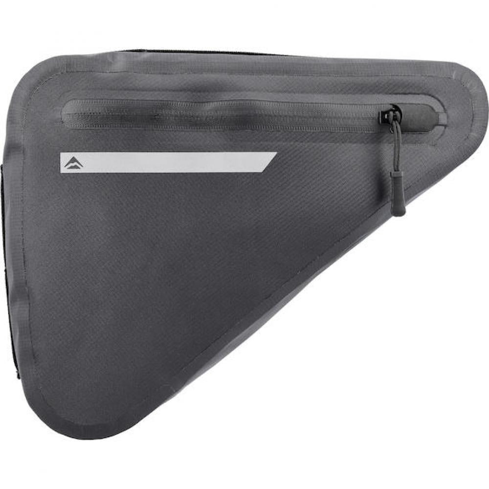 Merida Rahmentasche TRIANGLE STRIPE II 3 L Grau - wasserabweisende Rahmentasche mit Klettbefestigung