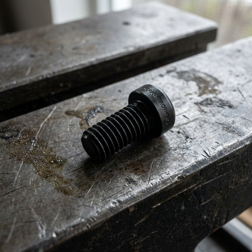 Pedal Pin Screw, 5050-mallet-stamp V1-doubleshot, 8mm, (ve-1), Black