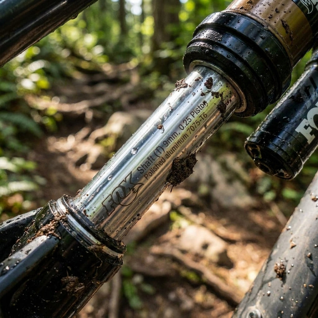 FOX Shaft (T) 9mm, 0.25 Piston aus AL 7075-T6 für präzise Mountainbike Dämpfer Leistung und Stabilität.