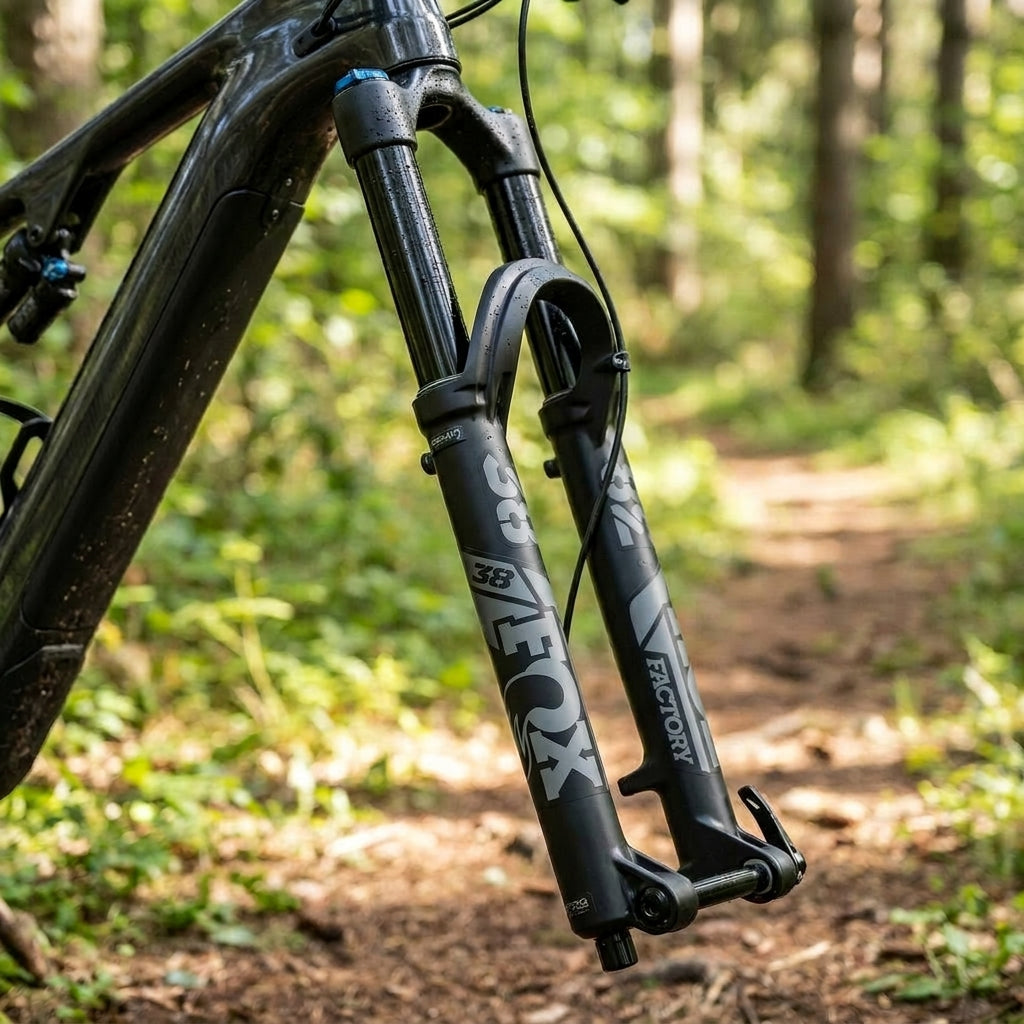 FOX Decal Kit für FOX 38 Federgabel (2021, P-S, E-Bike+), Grau Matt. Stylisches Upgrade für E-MTB.