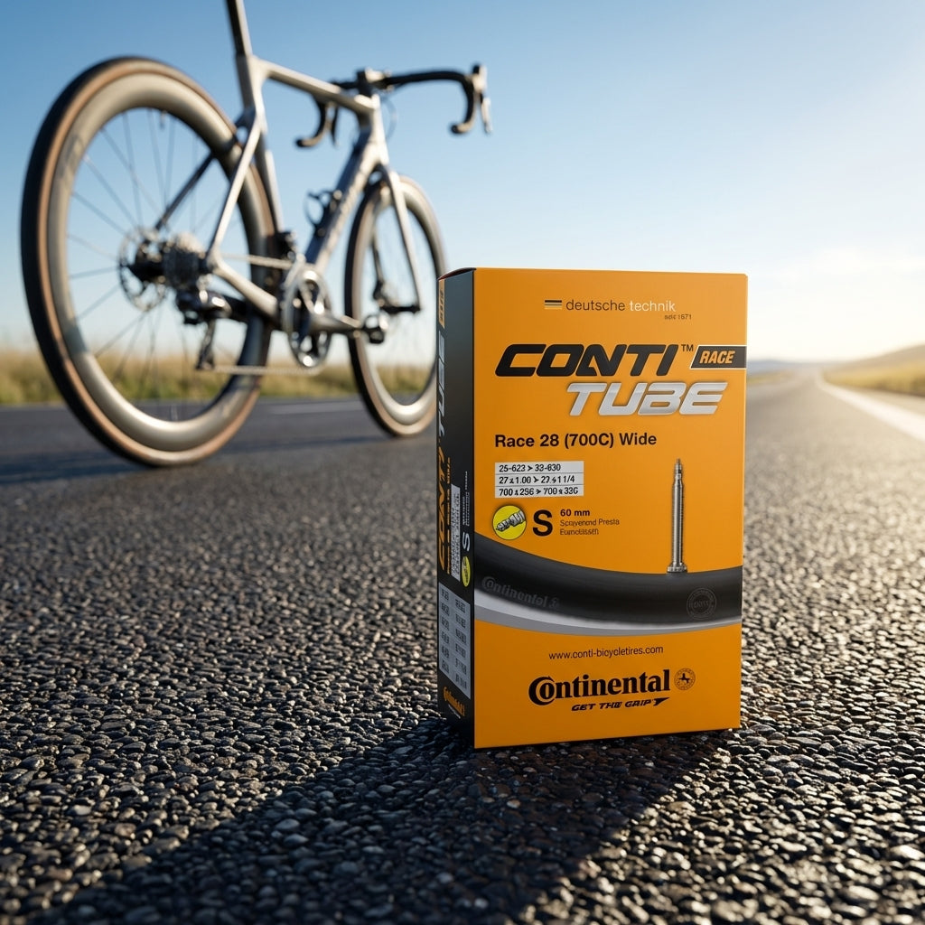 Continental Race 28 Wide S60 Fahrradschlauch 28" Rennrad, 25-32mm, 60mm SV-Ventil, leicht, pannensicher.