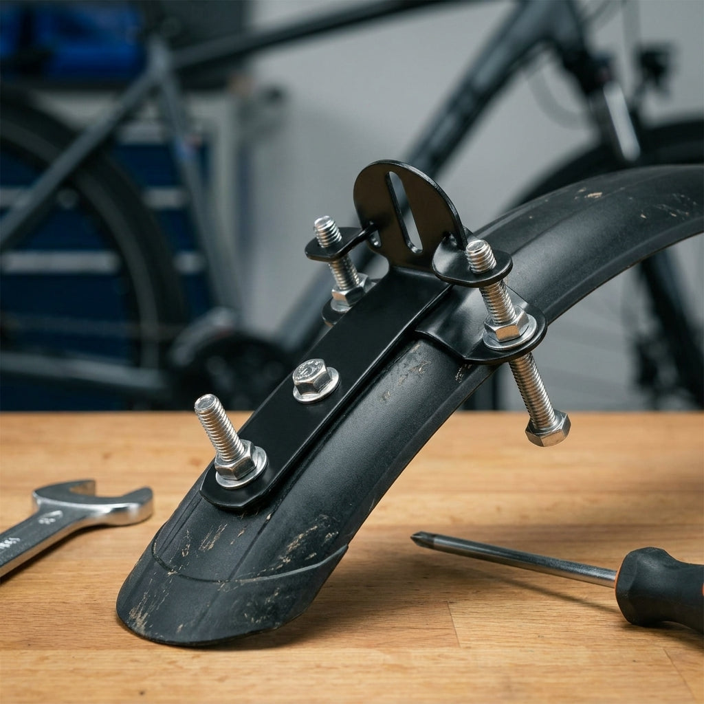 SKS Befestigung für Beavertail Steckbleche. Robuste Halterung für sicheren Spritzschutz am Fahrrad. Einfache Montage.