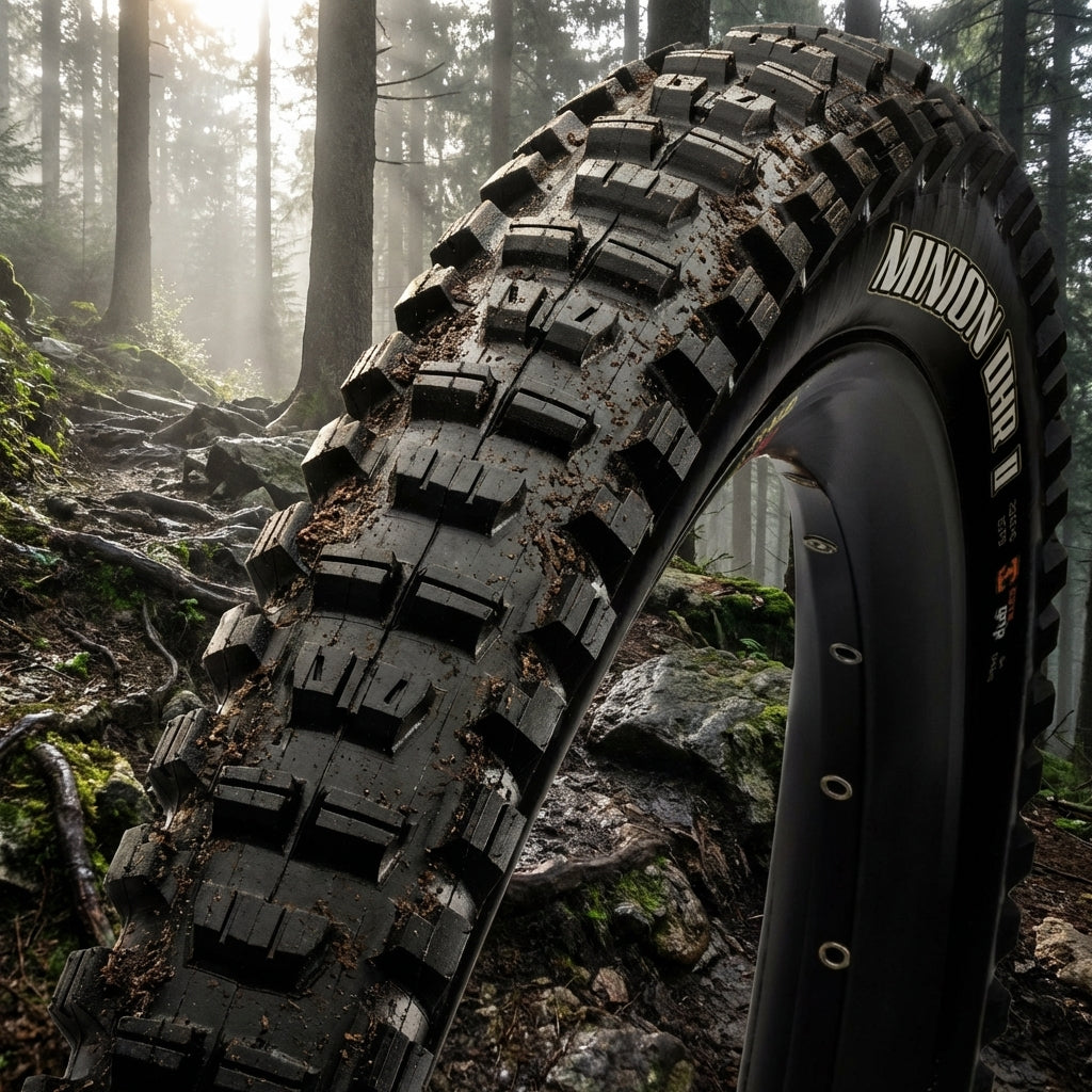 Maxxis Minion DHR II Downhill Reifen 26x2.40 Zoll mit SuperTacky Profil für maximalen Grip auf steilen MTB-Abfahrten.