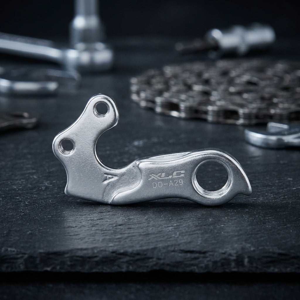 XLC Schaltauge DO-A29 aus Silber Aluminium für MTB und Rennrad zur Optimierung der Schaltung.