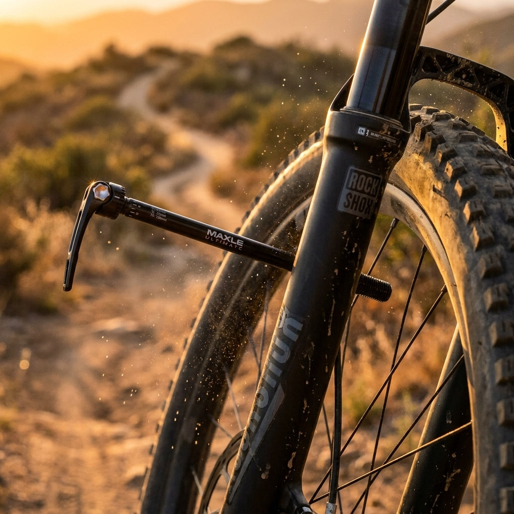 RockShox Maxle Ultimate Steckachse 180mm für Steifigkeit und einfachen Laufradwechsel am MTB.