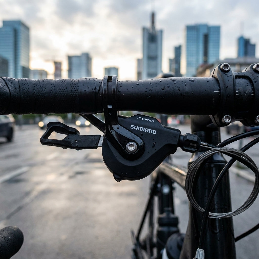 SHIMANO SL-RS700 11-fach Schalthebel für Rennrad Flatbar. Präzise, ergonomisch, schwarz. Ideal für Fitness- und Urban-Bikes.