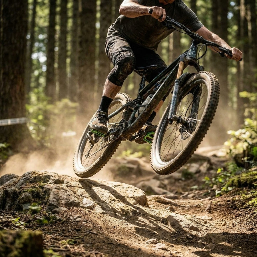 Race Face Atlas Plattform-Pedal grün. Robustes Flat-Pedal für Trail, Enduro und Bikepark. Maximaler Grip und Kontrolle im MTB-Gelände.