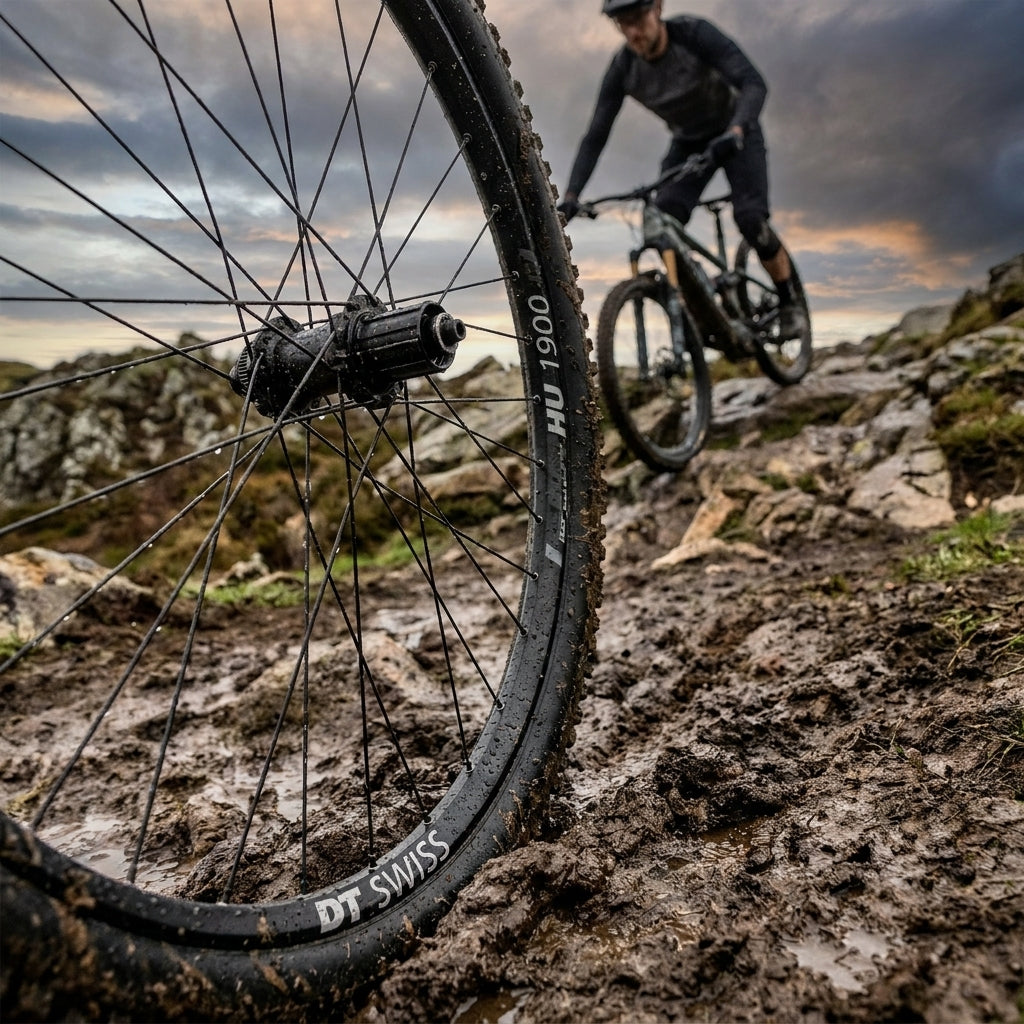 DT Swiss HU 1900 SPLINE 29" E-MTB Hinterrad, schwarz. Robustes Laufrad für hohe Lasten und anspruchsvolle Trails. Maximale Zuverlässigkeit.