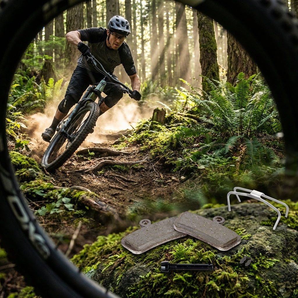 SRAM Scheibenbremsbeläge Trail/Guide organisch/Stahl Powerful - Disc Beläge für Trail/Guide