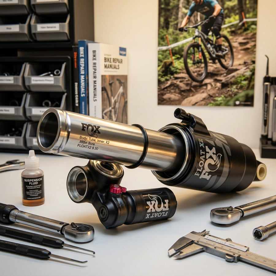 FOX FLOAT X2 Dämpfer Innenrohr. Präzises Mountainbike Fahrwerksteil für optimale Stabilität und Kontrolle auf dem Trail.