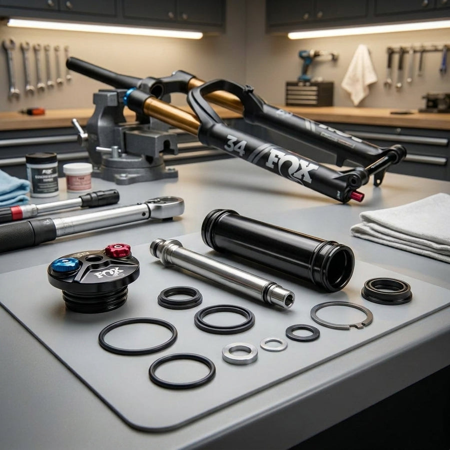 FOX Service Set 34 Grip X2 Topcap Assy für Federgabelwartung. Präzise Teile für optimale Performance und Dichtheit.