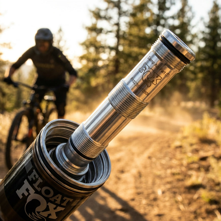 FOX Damp Adj Part (T) FLOAT Metering Rod Rebound. Präzise Zugstufendämpfung für FOX Federgabeln. Mountainbike Performance Tuning.