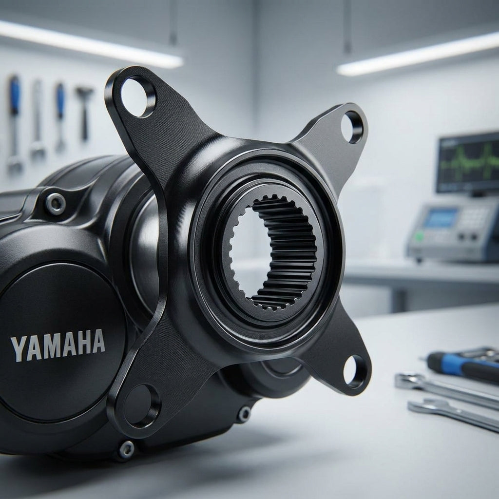 Yamaha Spider für E-Bike Motoren (PW/SE/ST) ab 2017, 3mm Offset. Präzises Upgrade für optimale Kettenlinie.