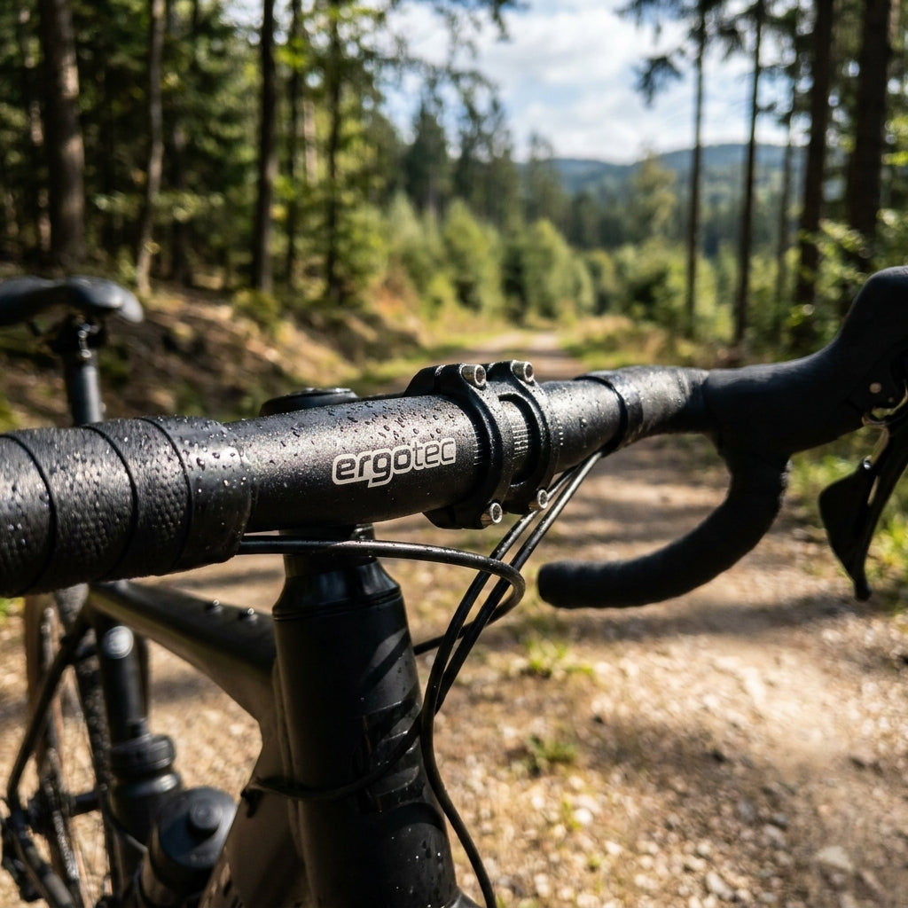 Ergotec Explorer 20 Gravel-Lenker 440 mm - 31 8 mm Aluminium T6 Schwarz - Safety Level 6 - 31.8 mm