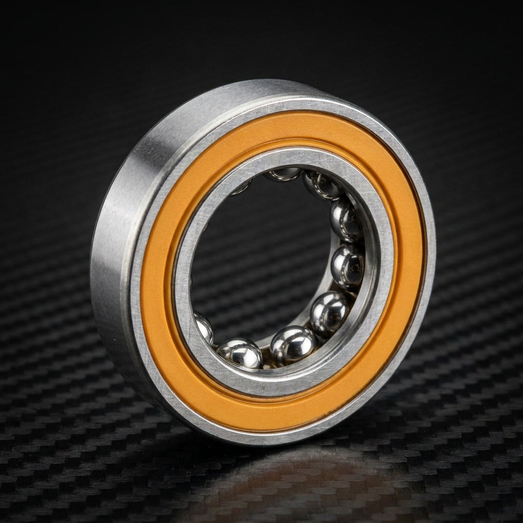 DT Swiss Keramik Kugellager 15/24x5mm für DT-Naben. Leichtgängiges Lager mit orangefarbenem Ring auf Carbon.