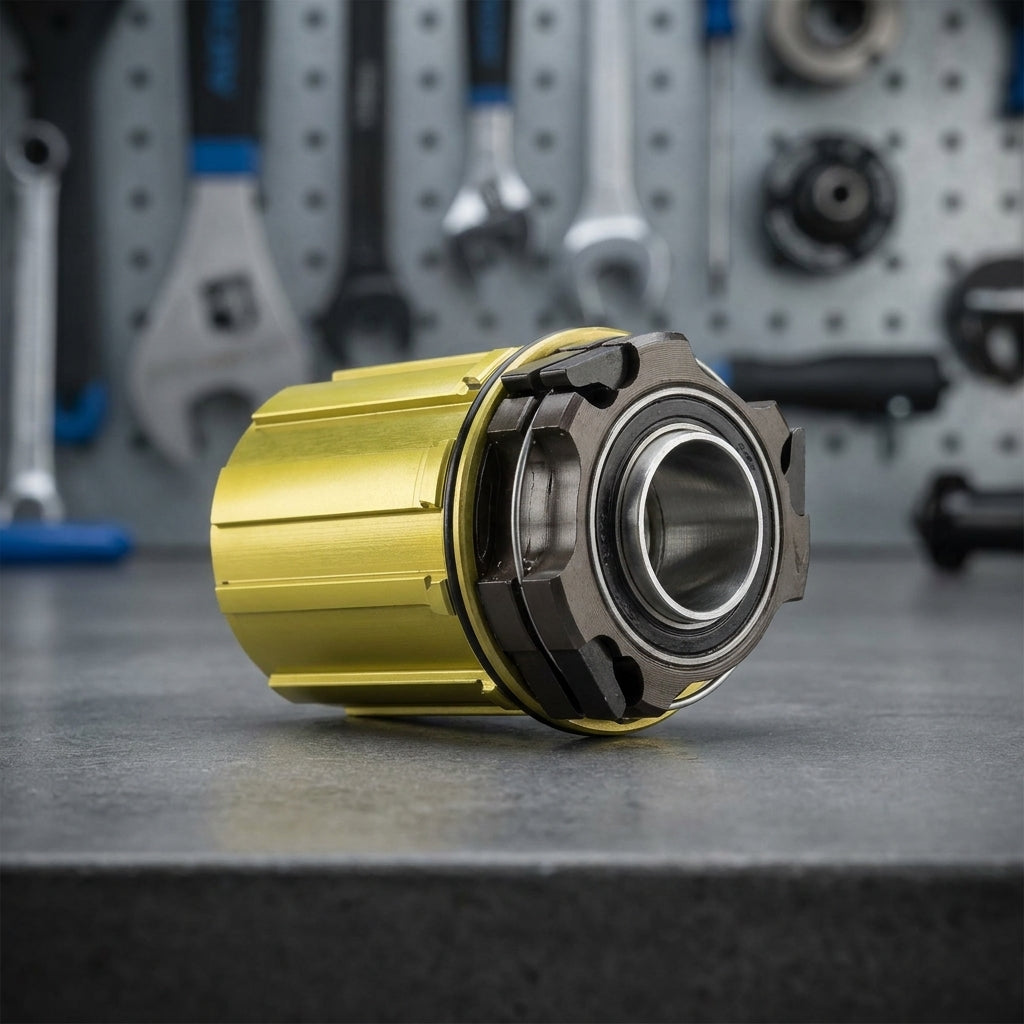 Goldener Miche Freilaufkörper XM-H 30 Shimano HG, präziser Freilauf für Fahrradnaben.
