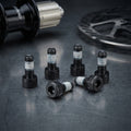 Avid Bremsscheiben-Schrauben-Satz (6 Stück) schwarz mit Gewindesicherung für Fahrradbremse.