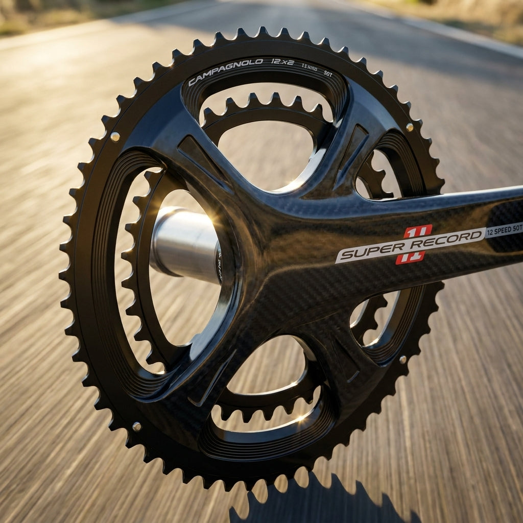 Campagnolo Super Record 12s Kettenblatt 50Z, 112mm BCD. Hochpräzises Rennrad Kettenblatt für 12-fach Schaltungen. Maximale Performance.