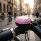 XLC Fahrradklingel Mingun DD-M09 Stripes Ø83mm berry weiß