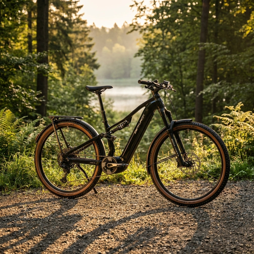 Centurion Lhasa R2000 EP4 Schwarz Trekking E-Bike. Vielseitig, komfortabel, robust für Pendeln und ausgedehnte Touren auf jedem Untergrund.